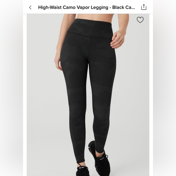 ALO | High Waist Black Camo Legging | Size S - Picture 5 of 5